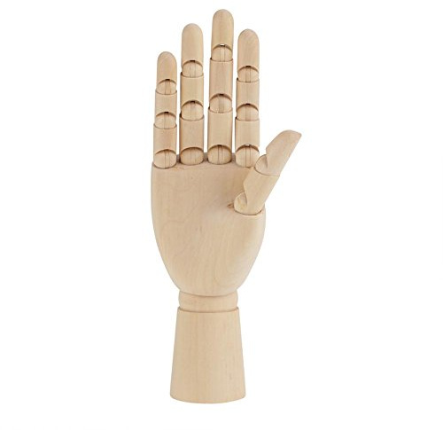 Handmodell aus Holz, Mannequin Hand Flexibel Bewegliche Finger, Ideal für Kunst, Zeichnen, Skizzieren, Malen (2)