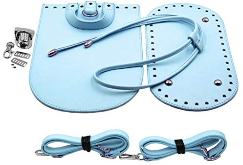 Hellery 7telig Taschenzubehör, inkl. Taschenboden Tascheneinlegeboden Taschenseiten, Schulterriemen für Handtasche - Licht Blau