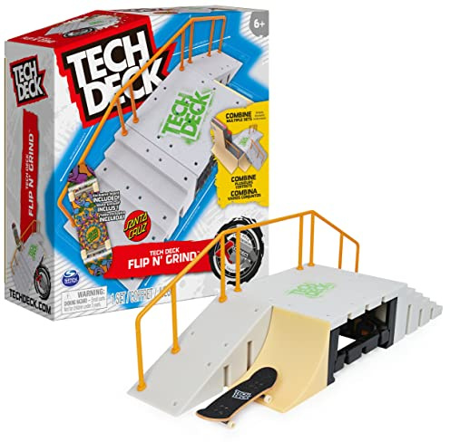Tech Deck X-Connect Park Creator - Flip N' Grind anpassbares und baubares Wandleuchter Set mit einzigartigem Fingerboard