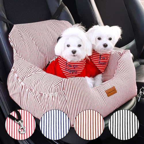 Wahre Tierliebe® - Hunde Autositz inkl. Sicherheitsgurt - waschbarer Hundesitz Auto in schwarz/weiß für kleine, mittlere & große Hunde I Autositz Hund, Hundeautositz, Hund Auto, Hundebox Hundekorb