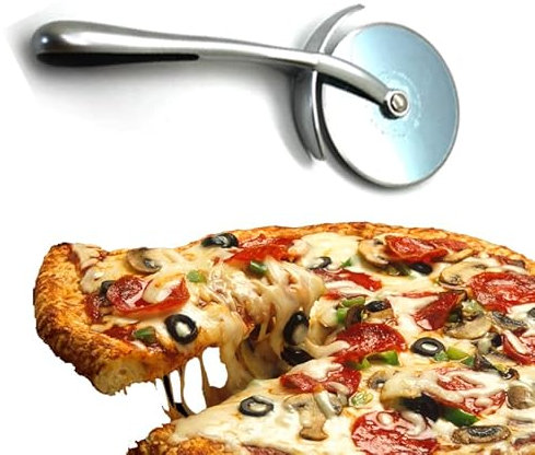 Stainless Steel Pizza Cutter Wheel | Kitchen Professional Slicer Utensil Tool - 13040C
