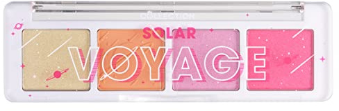 Collection Cosmetics Intensely Pigmented Mini Eye Shadow Palette; 4 Shades, Soft Pinks; Orange, Crease-Free Formula; Solar Voyage