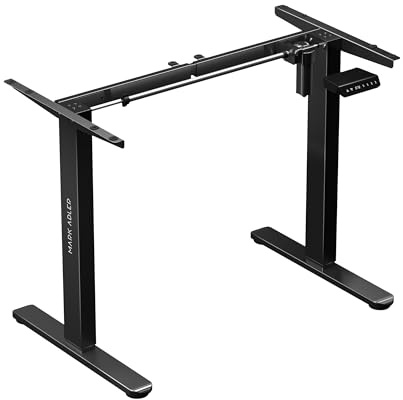 MARK ADLER Xeno 4.1 Black | Höhenverstellbarer Schreibtischständer Schreibtisch Elektrisch Verstellbar Tischgestell Gestell | Einstellbare Beinabstände Metallkonstruktion Memory-Steuerungen | Schwarz