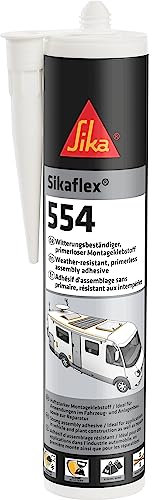 SIKA - Adhesivo de montaje STP - Sikaflex 554 blanco - Componentes y cargas dinámicas grandes - Construcción - Resistente a la intemperie - 300 ml