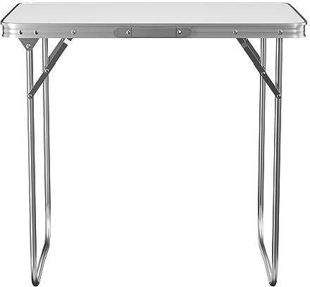 JAOSY Tavolo Campeggio Pieghevole Tavolo da Balcone in MDF e Alluminio con Maniglia di Trasporto Tavolo da Esterno Giardino 80x60x69cm