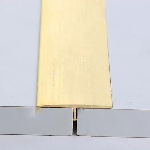 Brass Material Flooring Transition Strip, T Molding Gold Edging Trim Caulk Strip for Uneven Floors, Vinyl to Wood Floor Seam Floor Gap Cover (Size : 40x6.8mm)
