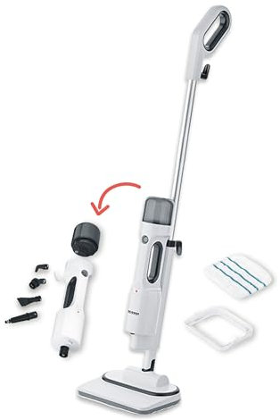 SEVERIN Pulitore a vapore con accessori multiuso, detergente multiuso e moquette per tappeti freschi e pavimenti duri, detergente per piastrelle per una pulizia delicata in cucina, bagno e altro,