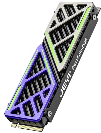 JEYI M2 SSD Kühlkörper für PS5/mATX/MiniATX, Mech-inspiriert, ultradünn, 6 mm Höhe, niedriges Profil, Aluminium, konvektiver NVMe-Kühlkörper, DazzCold-006