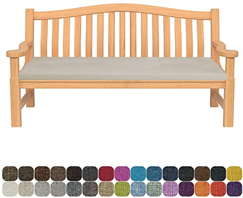 KUZRZNH Bankauflage Bankkissen Stuhlkissen mit abnehmbarem Bezug, Gartenbankauflage Bankpolster Schaukel Sitzauflage für Küchen/Erkerfenster/Garten/Fensterbank/Terrasse (180 X 40 X 5cm, Hellgrau)