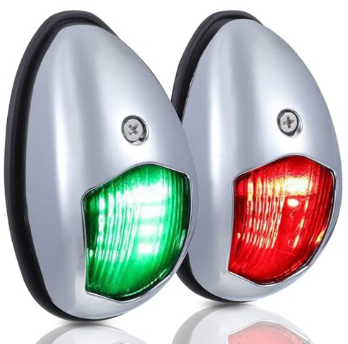 Yardwe Navigationslichter Für Boote Led Boot Navigation Lichter Rot Grün Für Ponton Yacht Marine Port Steuerbordlicht Wasserdicht Für Nachtfahrt 2 Stück