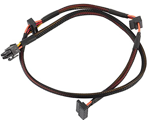 Sunmeit Câble d'alimentation Modulaire PSU 6Pin à 3 Ports SATA 18AWG Wire 80Cm pour NP ECO Series