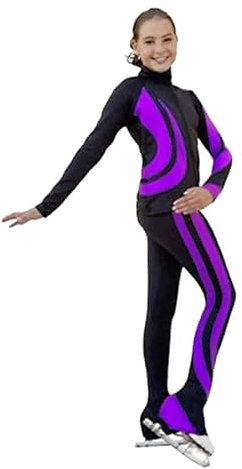 Zagitova Eiskunstlauf Trainingsanzug for Damen, Langärmelig, Jacke Und Hose, Set mit Sportbekleidung for Damen(Lila,4XL)