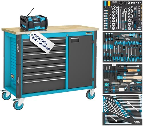 HAZET Werkbank, fahrbar Assistent 179NW, Sortiment 179NW-7/210, 210-teilig