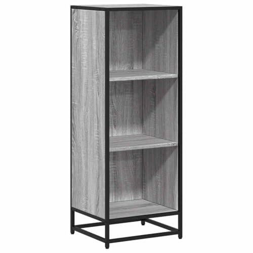 vidaXL Bücherregal Grau Sonoma 40x35x107,5 cm Holzwerkstoff, Raumteiler, Büroregal, Standregal, Bücherschrank, Lagerregal, Aktenregal, Regal