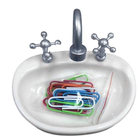Support pour trombones de lavabo – Support pour trombones d'évier de cuisine | Distributeur de trombones pour évier de robinet | Clips de papier Épingles Distributeur