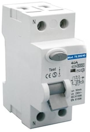Interruptor diferencial 1P+N 63A 30mA 6KA Clase C, proporciona protección eléctrica y previene descargas eléctricas de manera efectiva.
