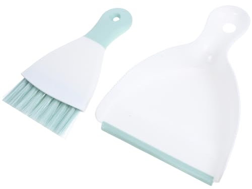 Vaguelly Mini Brush Pan Set Hand Brush and Dustpan for Desk Sofa Car Interior Small Dust Broom for Home Office Auto Duster