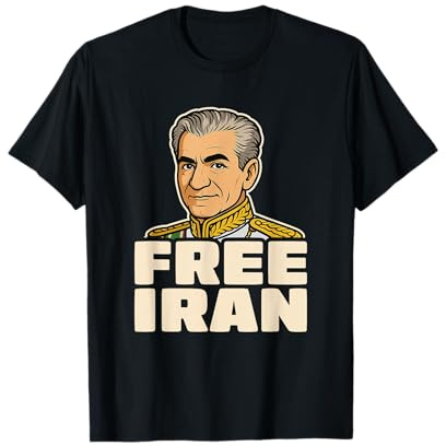 Free Iran Flag Lion Sun Persian Pride Iranian Shah T-Shirt