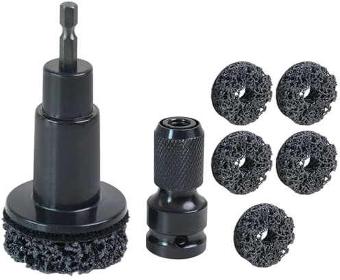 Pulitore per mozzi ruota e superfici dei freni da 1/4 di pollice con azionamenti esagonali Mozzi ruota Resurfacing e disco freno strumento di pulizia per auto e camion Rimodellamento mozzo ruota