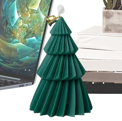 Renchey Albero Di Natale - Candela Profumata in Cera a Forma Albero di Natale,Centrotavola Rustico Per Casa Festa Eventi Regalo Doni