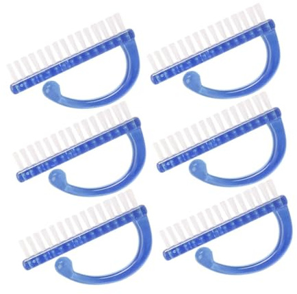 OKUMEYR 6pcs Large Plastic Dust Brush for Nail Cleaning for Manicure Salon Home Nail Care Stiff Bristles Art Accessories