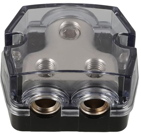 UTHCLO Blocco Fusibili Auto Portafusibili Amplificatore Audio Protezione Sovraccarico Materiale Lega Facile Installazione Multifunzione per Impianto Stereo