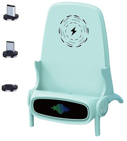 Cargador inalámbrico para silla – Cargador de teléfono móvil Stuihl | Soporte para teléfono móvil recargable inalámbrico – Soporte para teléfono móvil para escritorio – Soporte multifuncional para la