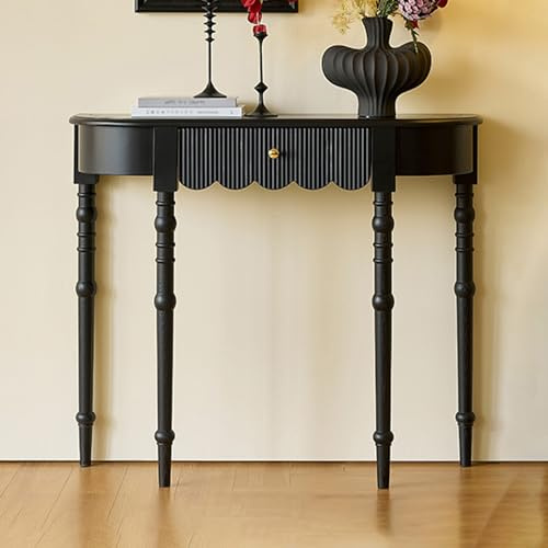 YCXLAXHH Console D Entree, Console Entree Design, Gestion des Câbles Dissimulée, Rangement Minimaliste pour la Chambre, Convient pour Le Bureau et L'entrée(Black)