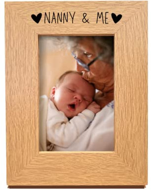 Second Ave Oak - Cornice per foto con ritratto e scritta in inglese Nanny & Me (lingua italiana non garantita)