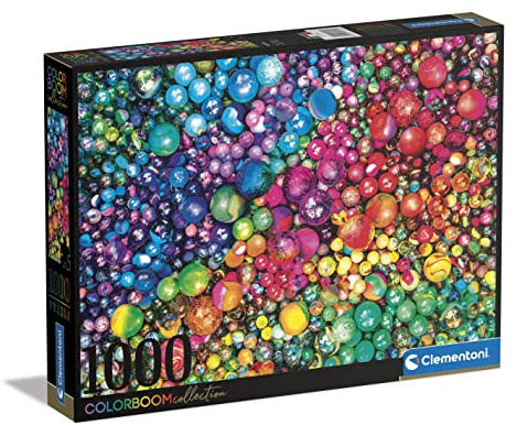 Clementoni - 39650 - Colorboom Collection - Marbles - Jigsaw Puzzle 1000 Pieces, Made In Italy, Jigsaw Puzzle For Adults
