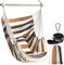 Chihee Columpio Silla Hamaca MAX 227KG 2 Cojines incluidos Barra de Metal con Ranuras Antideslizantes Silla Colgante portátil Bolsillo Lateral Silla Bohemia Grande de macramé Interior Exterior