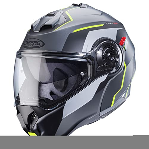 CABERG HELMET DUKE EVO MOVE MATT GUN METAL/BLACK/YELLOW FLUO M