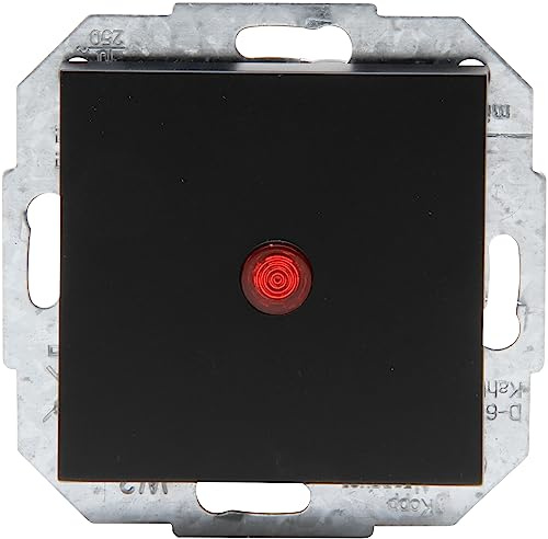 Kopp Athenis Kontrollschalter, IP20, schwarz, matte Oberfläche, 588650088