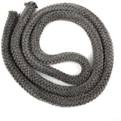 Hasaller Cuerda de sellado de chimenea, cuerda de sellado de puerta de estufa de leña, 2 m de longitud, 20 mm de diámetro, junta de fibra de vidrio de alta temperatura para chimenea
