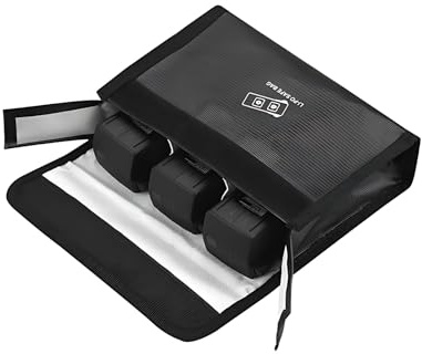 ZWLLKJGS Mavic 3 Pro Lipo Akku Sicherheitstasche Feuerfeste explosionsgeschützte Batterien Aufbewahrungsschutztasche für DJI Air 3 / Mavic 3 / Mavic 3 Classic/Mavic 3 Cine (für 3 Batterien)