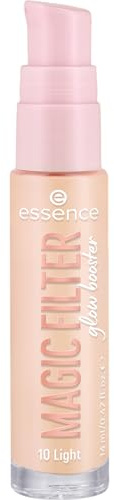 essence 1 Magic Filter Glow Booster Primer illuminante, nutriente, colorante, rende la pelle morbida e luminosa, naturale, vegano, senza profumo, alcol e parabeni, da 14 ml, n.10, nude