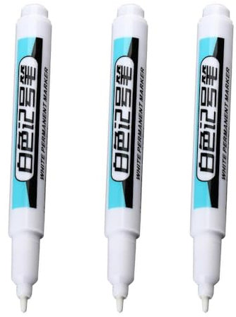 0.7/1.0/2.5mm White Permanent Paint Pen For Wood Rock Plastic Leather Glass Stone Canvas Metal Deep Marker Hole Ceramic