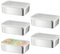 WIYETY Contenitori Ermetici per Alimenti: 5 Set 1100ml Contenitore Cibo en Acciaio Inossidabile con Coperchio, Contenitori per Alimenti, Contenitori Alimentari per Cereali per Microonde, Lavastoviglie