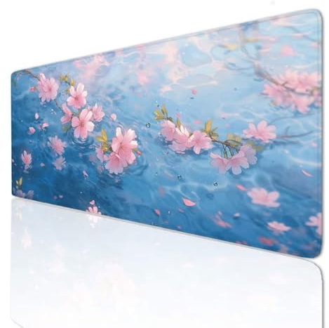 Tapis de Souris XXL Gamer 140x60x0.4cmTapis Souris Nature Tapis Gaming Grand Tapis de Bureau Base en Caoutchouc Antidérapante, sous Main Bureau à Bords Cousus pour Gamer, Ordinateur, PC, Bureau 3-594