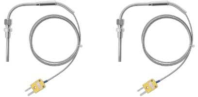 EGT Temperatursensoren K Typ Thermoelement für Abgastemperatursonden Sensoren Hochtemperaturbeständigkeit Digitales Temperaturmessgerät Pyrometer Luftfeuchtigkeit Barometer Controller Transit