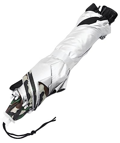 Sosoport Outdoor-regenschirm Mit Schirmkappe Oxford-stoff Und Faltfunktion Kordelverschluss Für Kopf Und Für Arbeit Im Freien Und Angeln