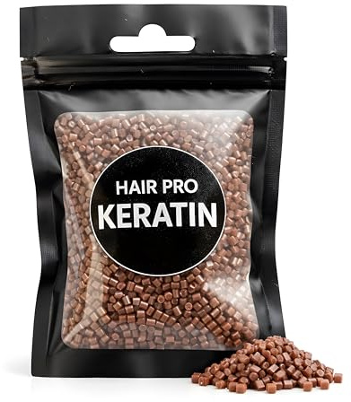 HairPro Granuli Cheratina Extension Capelli 10g — Marrone Trasparente #3.0