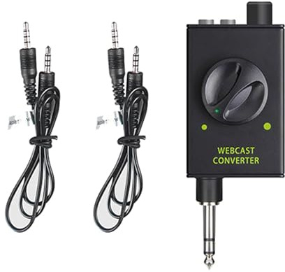 OAJABBGE Convertidor de tarjeta de sonido para PC para juegos y streaming de mezcladores de vídeo con función de grabación