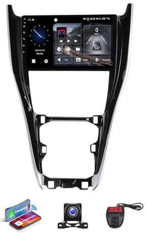 Android 13 9 QLED Écran Stéréo pour Toyota Harrier XU60 2013-2020 Voiture sans Fil Carplay/Android Voiture Local Météo/DSP FM RDS Dab+ Radio/Commandes au Volant/BT 5.0/Caméra(NF-5)