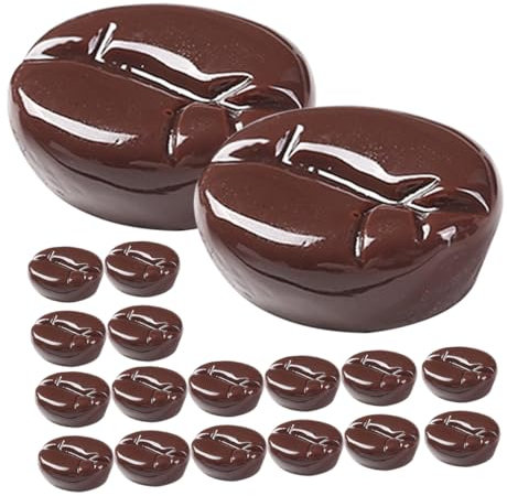 BESPORTBLE 25pcs Simulated Coffee Beans Artificial Bean Model for Diy Craft Accessories for Jewelry Ornament for Pretend Play in Coffee Shop Scenario