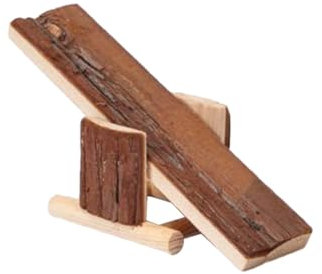 CIYODO Hamster Seesaw Wooden Toy Natural Chew Small Pet Teeter-totter Platform for Gerbil Squirrel Cage Hideout Enrichment Accessory