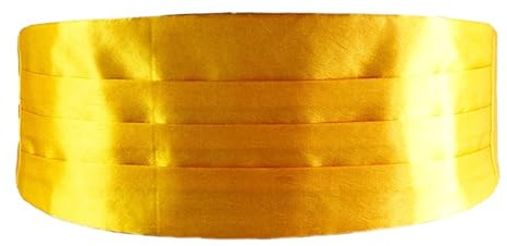 XPJYUA Kummerbund Klassischer Satin-Kummerbund for Herren, elastisches Bauchband, Basic-Kummerbund for formelle Hochzeit, Abschlussball, Abendessen, Party, Taillenband(Yellow)