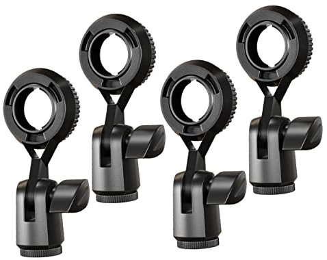 HONITANO 4pièces Pinces Pour Microphone Rotatives à Degrés Avec Raccord Fileté Standard Lot