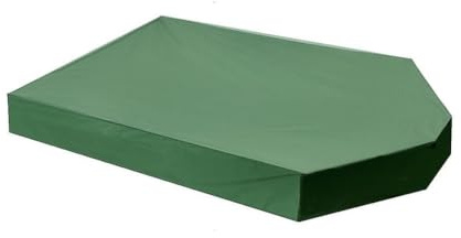 Getdoublerich Sandbox Cover, 1 Pack Oxford Cloth Waterproof Sandbox Cover Protective Canopy Boat Shape Waterproof Awning, 160 * 113 * 22cm Sandpit Pool Covers With Drawstring(Green)