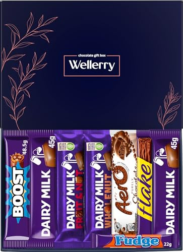 Chocolate Gift Box - 8 Full Sized Bars - Perfect Letterbox Gift Hamper - For Kids, Friends, Colleagues, Teacher, Grand Mother and Father - Him and Her (Selection)